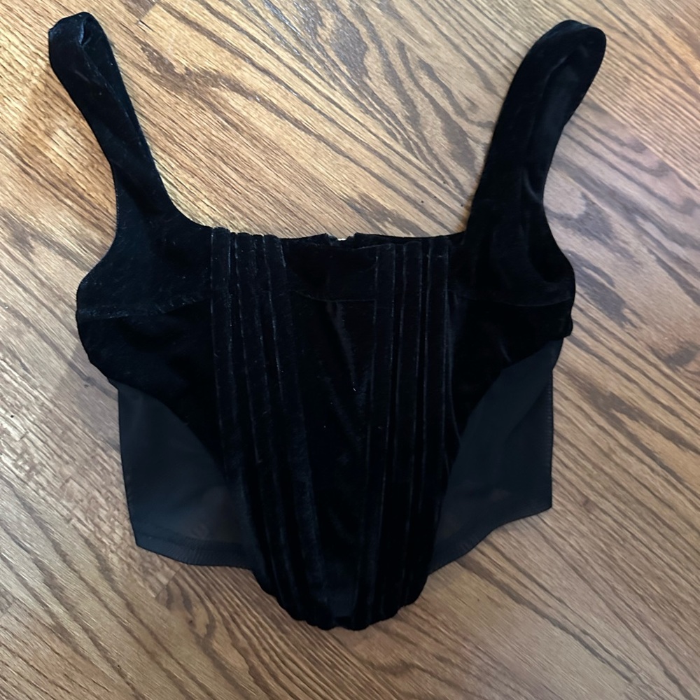 Black Velvet Bustier